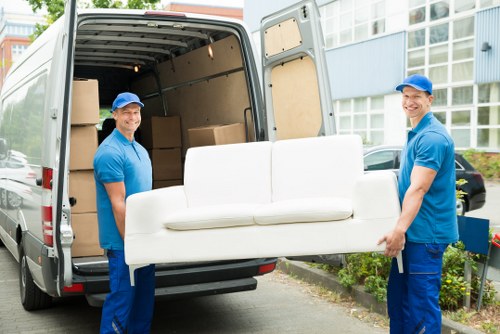 Moving van outside a Haringey property with access considerations