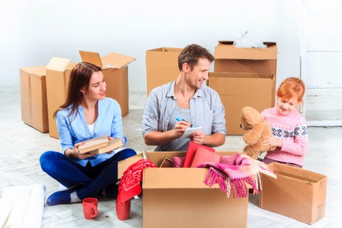 Loading furniture for a household move in Haringey