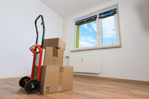 Business and household items being loaded for transport in Haringey