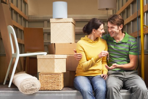 Packing and loading household items for a Haringey home move