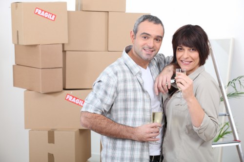 Local removals van prepared for a Haringey house move